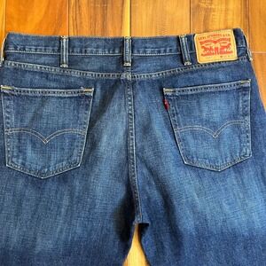 Levi's 514 Straight Jeans Mens 38x30 Dark Wash Blue Denim 514-0419